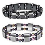 CBRPVT 2 Pcs Hematite Bracelets for Men