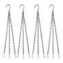 CERCTLA 4pcs Black Heavy-Duty Hanging Basket Chains, 3-Point