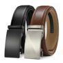 CHAOREN Leather Belts for Men 2 Pack – Ratchet Belt 1 3/8 in Gift Set Box –
