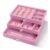 CHARMDI Pink Acrylic Jewellery Box with 3 Drawers