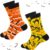 CHEERYMAGIC 2 Pairs Halloween Novelty Socks Cartoon Bat Cat Sock Cute Pattern Mini Crew Sock Funny Socks Gifts for Boys Girls Halloween Party Supplies A8HMBFW