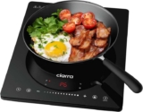 CIARRA Single Induction Hob 2000W, 8 Modes Sensor Touch Cooker, CBTIH1