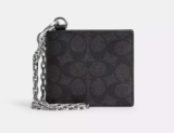 COACH Billfold Wallet With Chain In Signature Canvas