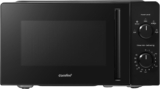 COMFEE 20L Compact Black Microwave Oven, 700W Solo Manual Countertop Microwave with 5 Power Levels, Quick Defrost, Easy Clean, Dial Timer, Ideal for Small Kitchens – CMO-MM20L2NFPF(BK)