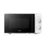 COMFEE 20L Compact White Microwave Oven, 700W Solo Manual Countertop Microwave with 5 Power Levels, Quick Defrost, Easy Clean
