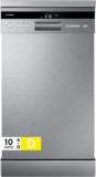 COMFEE 45cm Slimline Dishwasher, 10 Place Settings, Stainless Steel Auto Wash & Auto Open Drying With Whisper Quiet 44dB Energy Class D, Slim Freestanding Design For UK Small Kitchens