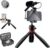 COMICA CVM-VM10-K2 Pro, Mobile Phone Video Microphone Vlogging Kit for Sony, Canon, Nikon DSLR Camera, iPhone 15, Samsung,for YouTube,TikTok with Shotgun Microphone Tripod Phone Holder Carrying Case