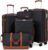CONCEPTEN Luggage Sets 5 Piece, Suitcases With Wheels, Lightweight Travel Luggage Set With TSA Lock, ABS Hardshell Carry On Suitcase Set, Black, 5PCS, Suitcases With Wheels