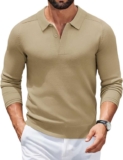 COOFANDY Mens Jumper Long Sleeve Poloshirt Knitted Pullover. XL – Sold by COOFANDYs Fashion / FBA