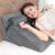 COOLBEBE Bed Wedge Pillow for Sleeping, Adjustable Foam Wedge Pillow for Post Surgery, Elevated Triangle Pillow for Acid Reflux, Back Pain Relief, Leg Support, 3pack, Dark Gray