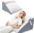 COOLBEBE Bed Wedge Pillow with Soft Cushion, Adjustable 7 &12 Inch Foam Wedge Pillow for Post Surgery, Elevated Triangle Pillow for Acid Reflux, Back Pain Relief, Leg Support, 3pack