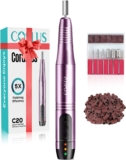 COSLUS C20 Cordless Portable Electric Nail Files: Professional Nail Drill Kit for Acrylic Gel Nails, Rechargeable Manicure Pedicure Tools for Shaping, Polishing, Removing Dead Skin, Home Salon Use