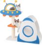 COSTWAY Cat Tree, Cats Climbing Tower with Sisal Scratching Posts, 2-Tier Condo, Spring Balls, Small Kitty Activity Center for Indoor Cats
