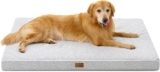 COZY KISS Orthopedic Dog Bed for Medium & Large Dogs, Washable Dog Mattress with Removable Cover, Dog Mat with Anti-Slip Bottom, Pressure Relief Foam Pet Cushion for Crate, Grey, XXL(54x44x4inch)