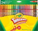 CRAYOLA Twistables Colouring Crayons – Assorted Colours (Pack of 24), Simply Twist for More Colouring Fun – No Need to Sharpen Ideal for Kids Aged 3