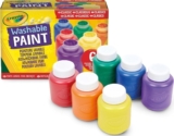 CRAYOLA Washable Project Paint, Painting Supplies for Kids, 6 Count 6 couleurs, Formule lavable à base deau, 6 gouaches prêtes à lemploi en flacons de 59 ml
