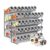 CROWNSHOP 2pc 4-Tier Spice Rack, Free-Standing, Silver