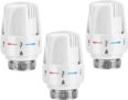 CROWNSHOP 3PCS Thermostatic Radiator Head Thermostatic Radiator Valve Heating System Temperature Control Heads for Home Office