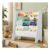CROWNSHOP 4-Tier Wooden Kids Bookshelf White 61x60x26.5 Cm