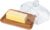 CROWNSHOP Butter Dish 8X12X10cm Butter Dish with Lid Glass Kitchen Storage Butter Cheese Keeper Holder Container for Butter Block of Cream Cheese& Serving Dish