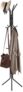 CROWNSHOP Coat Rack Stand Modern Clothes Rack Metal Hanger with 12 Hooks Coat Stand 3 Tier Freestanding Storage Holder Hat Handbag Jacket Umbrella Hanging Organiser for Living Room Bedroom Black 175CM