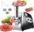 CROWNSHOP Electric Meat 2800W Mincer Grinder Food Grinding Mincing Machine Sausage Maker Stuffer with 7 Attachments Included Grind Variety of Poultry Meat