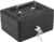 CROWNSHOP Lockable Cash Box 6 Metal Money Box with 2 keys Lockable Portable Petty Cash Deposit Tin with Removable Change Tray for Kids Shop Office Home (Black)