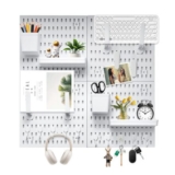 CROWNSHOP Pegboard Set 2828cm, 4 Panels, 20 Accessories