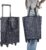 CROWNSHOP Trolley Bags Shopping Trolley on Wheels Foldable with Telescopic Handle Reusable Water Proof Trolley Bag Shopping Trolleys Suitable for Shopping Supermarkets and Travel Black