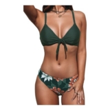 CUPSHE Womens Bikini Sets v Neck Knot Bunny Tie Low Waisted