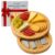 CUQOO Bamboo Cheese Board Set with 3 Knives & Fork – with Prime