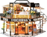 CUTEBEE DIY Miniature House Kit for Adults – Dolls House Craft Kit to Build, 3D Puzzle Wooden Model Decor Gifts