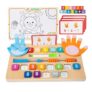 CVARRISE Double-Sided Wooden Learning Toy: Montessori Math with Abacus