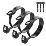 Cable Matters 3-Pack 90 Degree SATA Cable 45cm, 6Gbps SATA III Data Cable Right Angle for SSD Cable Matters / FBA