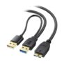 Cable Matters 5Gbps Micro USB 3.0 to USB Splitter Cable – 0.5m