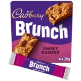 Cadbury Brunch Cereal Bars – Sweet Raisins 4 x 28g/ Chocolate Chip Wholegrain 4 x 28g/ Peanut Wholegrain 4 x 28g – Clubcard Price
