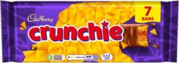 Cadbury Crunchie Milk Chocolate & Honeycomb Bars, 182.7 g (Pack of 1) 7 Bars Per Pack, Delicious Chocolate Bars with Honeycomb, For Sharing, Irresistible Flavour, Ideal Treat or Gift