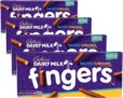 Cadbury Dairy Milk Fingers Salted Caramel Flavour, Crunchy Biscuits Coated in Salted Caramel Flavoured Milk Chocolate, 114 g (Pack of 4)