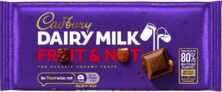 Cadbury Dairy Milk Fruit & Nut Chocolate Bar, The Classic Creamy Taste With Fruit & Nut Pieces, 110 g (Pack of 1)