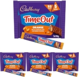 Cadbury Timeout Orange, Multipack 5 Bars x 18 g, 90 g Total (Pack of 4)
