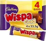 Cadbury Wispa Gold Chocolate Bar 4 Pack Multipack 153.2g – Nectar Price