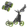 Caddytek 4-Wheel Golf Push Cart, Compact, Lightweight, Lime, Explorer V8