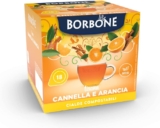 Caffè Borbone Orange and Cinnamon Infusion 72Tea Pods in 4 packs of 18 Immune-Boosting and Antioxidant Herbal Tea Capsules Compatible with ESE and Pump Espresso Systems