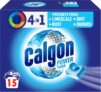 Calgon 4-in-1 Washing Machine Cleaner and Water Softener Tablets, Removes Limescale & Odours, Deep Clean, Units: 15 Tablets, Pack of 1 (Packaging May Vary)