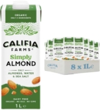 Califia Farms Organic Almond Drink, No Added Sugar (8 x 1L) – £10.80 S&S