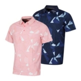 Callaway Golf Mens Kick Flip Print Wicking Golf Polo Shirt
