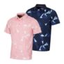 Callaway Golf Mens Kick Flip Print Wicking Golf Polo Shirt