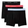 Calvin Klein Mens 3 Pack Boxer Briefs with Logo Waistband
