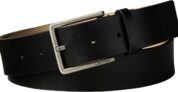 Calvin Klein Mens Warmth Square Buckle 3.5 cm Smooth Belt