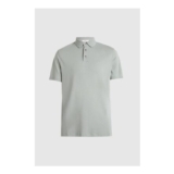 Calvin Klein Supima Chest Embriodered Polo Ecru